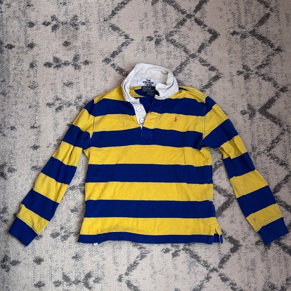Polo by Ralph Lauren Kids Yellow and Blue Striped Shirt